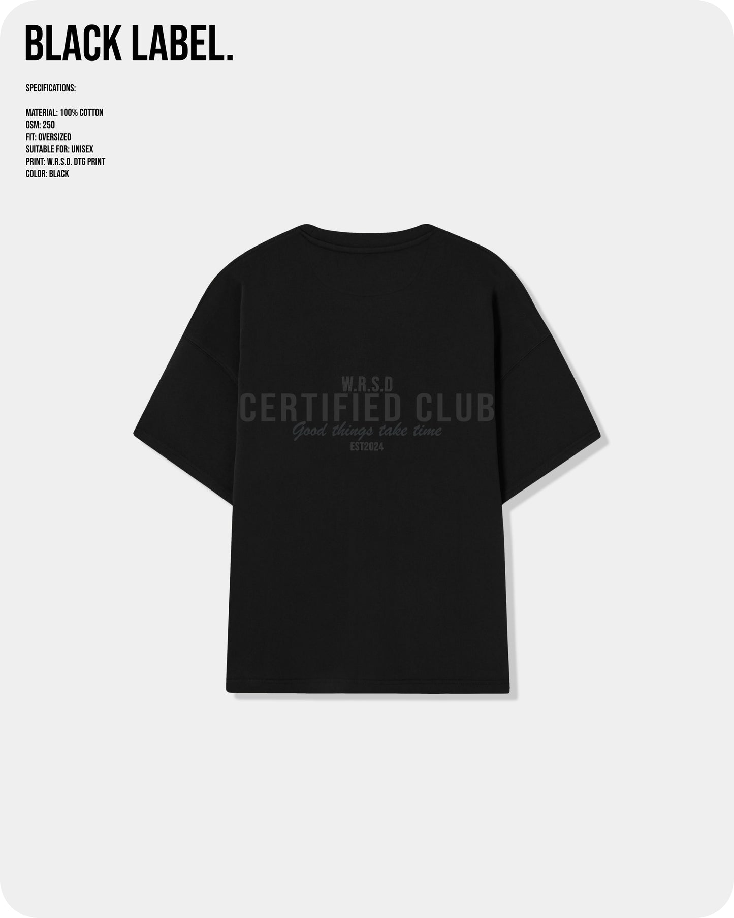 W.R.S.D Oversized T-shirt all black