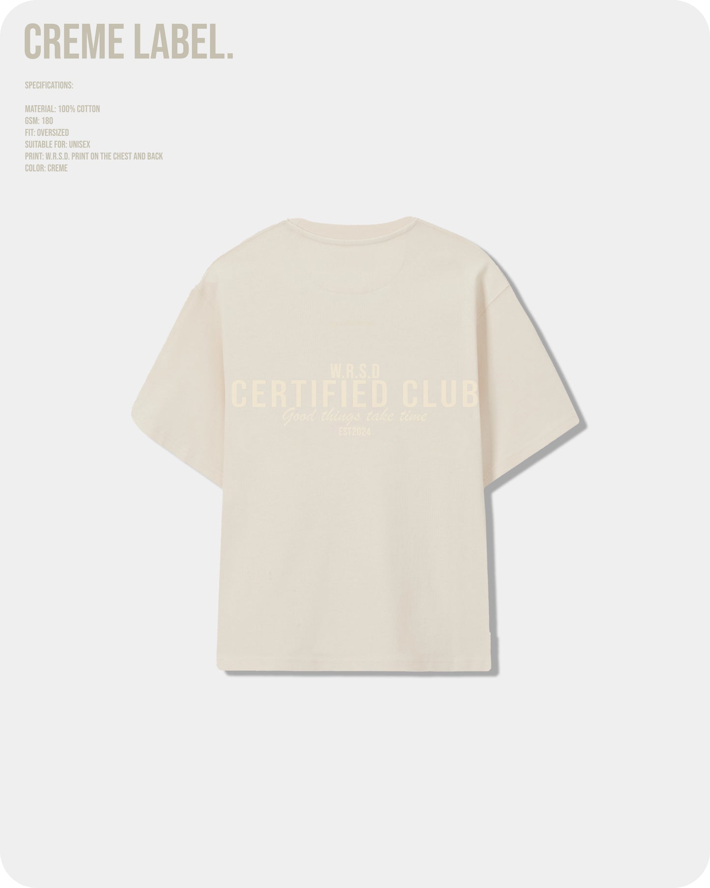 W.R.S.D Oversized T-shirt creme on creme