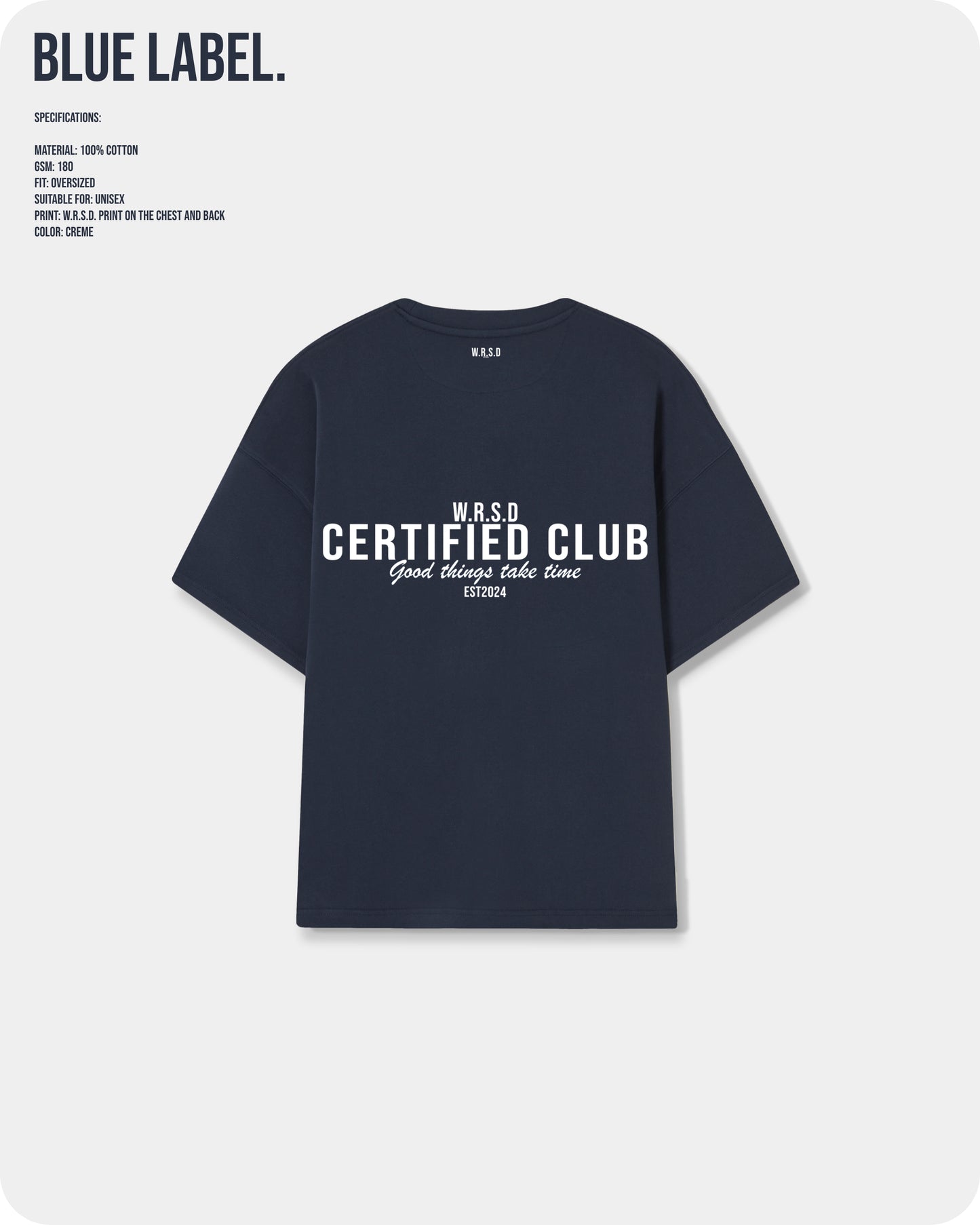 W.R.S.D Oversized T-shirt navy